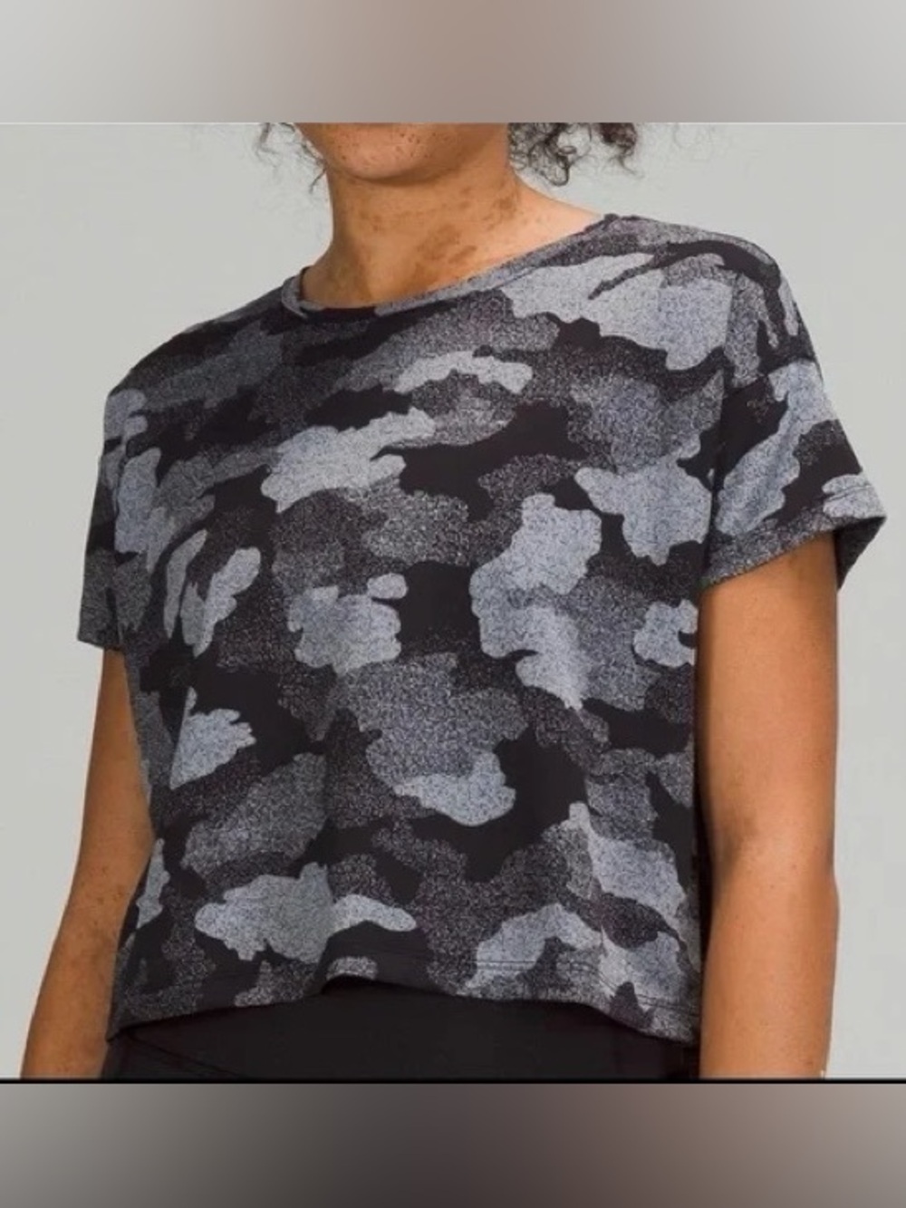 lululemon cates tee heritage camo speckled size 2